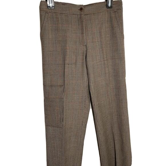 Vtg Lilly Pulitzer Wool Blend Houndstooth Trousers Pants Size 2 Light‎ Academia - Picture 3 of 11
